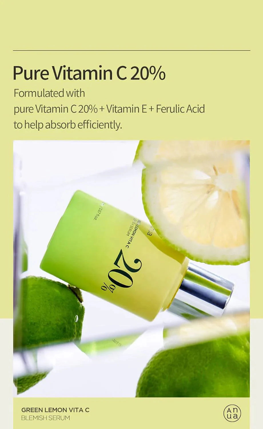 Anua Green Lemon Vita C Blemish Serum 20%